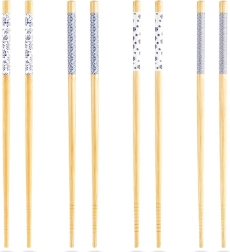 Bambusz evőpálcikák sushihoz, 24 cm, 8 db-os szett
