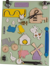 Kétszínű aktív tábla, Zöld Farm 28 x 37,5 x 50 cm