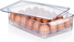 Műanyag tojásrendszerező fedéllel, 24 darabhoz