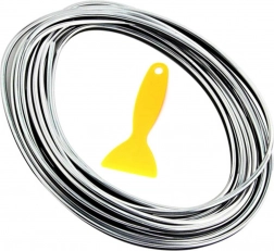 Ag679b díszítő léc 5 m ezüst