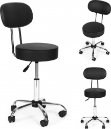 Forgószék háttámlával, magasságállítással, fekete MODERNHOME