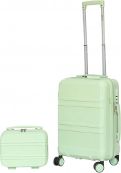 BARUT utazószett menta – kabinbőrönd kis bőrönddel, ABS, 4 keréken
