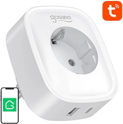 Gosund okos konnektor USB‑C 20 W‑os porttal, Wi‑Fi/Bluetooth‑tal és fogyasztásméréssel, 16 A