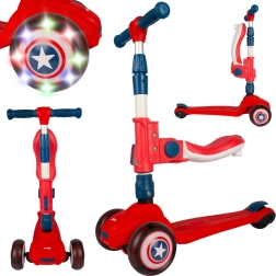 Gyermek roller üléssel, piros-kék