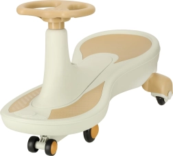 Gravitációs járgány LED kerekekkel és zenével, 76 cm, bézs–fehér, teherbírás 100 kg