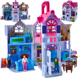 Összecsukható babaház 6 szobával és bútorokkal