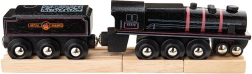 Bigjigs Rail Black 5 gőzmozdony fa replikája