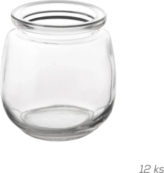 Üveg joghurt- és desszerttégely 300 ml, 12 db-os készlet