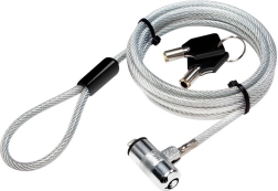 Biztonsági kábel, kulcs, 1,8 m ultrabookhoz