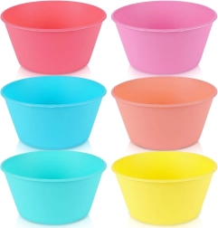 Műanyag tálkák 12,5 cm, 400 ml – 6 darabos készlet