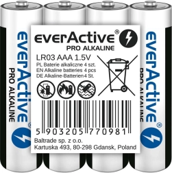 everActive Pro Alkaline AAA alkáli elemek, 4 db