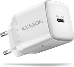 AXAGON USB‑C hálózati töltő 30 W (PD 3.0/QC 4+/SFC) fehér