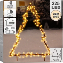 Kültéri fém világító fa 225 LED 100 cm