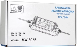 Intelligens akkumulátortöltő 12V/24V LCD kijelzővel