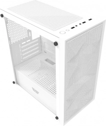 DarkFlash M305 Mesh számítógépház, mATX, ventilátorok nélkül (fehér)