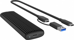 Icy Box IB-1808MCT-CU31 külső ház SSD M.2 NVMe és SATA számára, USB-C 10 Gb/s