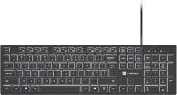 Vezetékes billentyűzet natec herring glow fehér háttérvilágítással