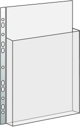 Átlátszó katalógustasak euroakasztóval, 2/3-ig érő zseb, PVC, 165 mikron