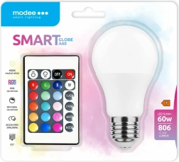 Modee LED okos izzó A60 9,4 W E27 RGB-W 806 lm távirányítóval