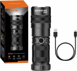 Superfire GT60 2600 lm zseblámpa USB-C-vel