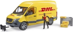 Bruder Mercedes-Benz Sprinter DHL sofőrrel és kiegészítőkkel