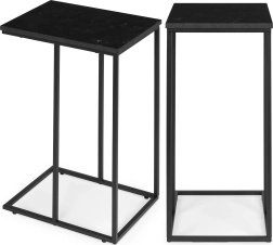 Oldalsó C-alakú asztalka laptophoz márványhatással a ModernHome-tól