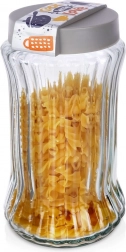 Üveg tárolóedény száraztáplálékhoz 1,6 l