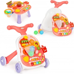 Interaktív járássegítő és oktató asztalka hangokkal 2 az 1-ben