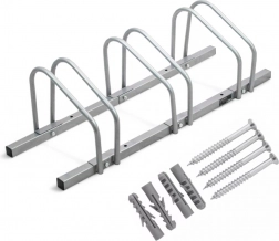 Állvány 3 kerékpárhoz, horganyzott, falra és padlóra szerelhető (35–60 mm gumik)