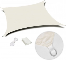 Négyzet alakú, vízálló árnyékoló vitorla 3×3 m MultiGarden – Bézs