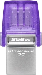 USB flash meghajtó KINGSTON DataTraveler microDuo 3C 256 GB, USB‑A/USB‑C, USB 3.2 Gen 1