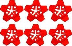Piros csillag alakú távtartó kereszt csempéhez 100 darab