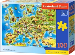Európa Térkép Puzzle 100 Darab