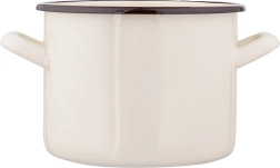 Silesia zománcozott lábas 2,2 l, 16 cm, krémszínű