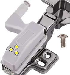 LED zsanérvilágítás szekrénybe, 3 LED, hideg fehér