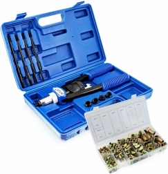 Kézi szegecsanyahúzó fogó M5–M12 + 150 darab BITUXX