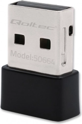 Ultragyors vezeték nélküli mini USB Wi-Fi adapter Qoltec 650Mbps