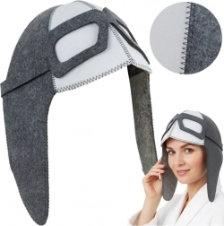 Filcből készült szaunasapka pilóta fazon ISOMEDIX