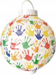 20 cm-es papírlampion elemes