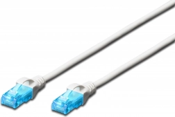Patch kábel RJ45-RJ45 kat. 5e U/UTP 0,25m fehér