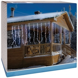 Kültéri fényfüggöny jégcsap LED dekor 220 LED, 2 m