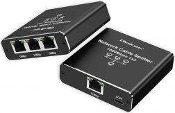 Ethernet elosztó mini switch 1x3 RJ45 1000Mb/s USB-C alumínium