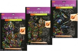 Szivárványos kaparós kép Kutyák 20x25 cm