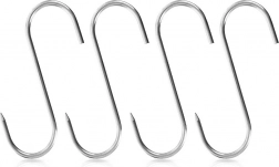 Füstölő S‑horgok 15 × 12 cm, rozsdamentes, 4 db