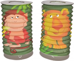 Lámpion henger állatmintával 16 cm