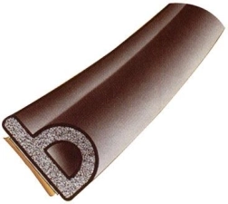 EPDM P ablak tömítés 9 × 5,5 mm, barna, 6 m Trelleborg