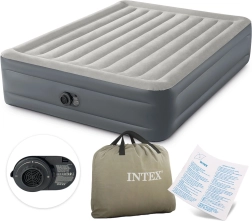 Intex felfújható kétszemélyes matrac beépített elektromos pumpával, 203 × 152 × 46 cm