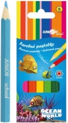 Ocean World hatszögletű színes ceruzák 6 db