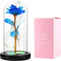 Örök Rózsa üvegben LED Világítással