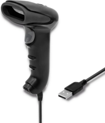 Vezeték nélküli 1D és 2D vonalkód olvasó fekete